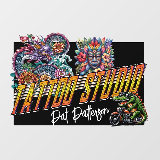 Tatoeage Salon - Studio Raamsticker (Vel)