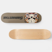 Tatoeage Skull Acht Ball Comp Skateboard (Horizontaal)