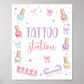 Tatoeage Station Mani-Pedi Feest Manicure Pedicure Poster (Voorkant)