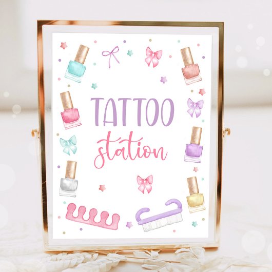 Tatoeage Station Mani-Pedi Feest Manicure Pedicure Poster