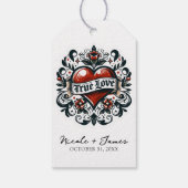 Tatoeage sticker echte liefde hart Huwelijk  Cadeaulabel (Achterkant)