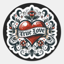 Tatoeage Sticker Echte Liefde Hart Huwelijk Verlov
