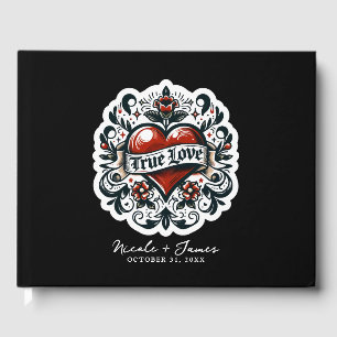 Tatoeage Sticker Huwelijk Echt Liefdeshart Gastenboek