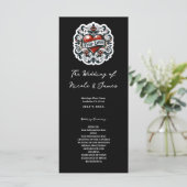 Tatoeage Sticker Huwelijksprogramma Echte Liefde H Programmakaart (Staand voorkant)