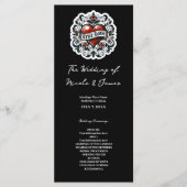 Tatoeage Sticker Huwelijksprogramma Echte Liefde H Programmakaart (Voorkant)