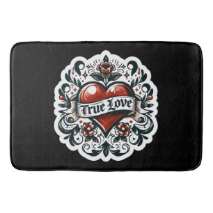Tatoeage Sticker Stijl Artistiek Hart Ware Liefde Badmat