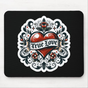 Tatoeage Sticker Stijl Artistiek Hart Ware Liefde Muismat