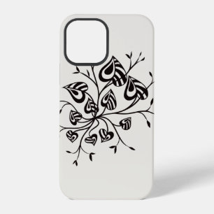 Tatoeage Stijl Abstract Bloem Met Puntige Bladeren iPhone 12 Pro Hoesje