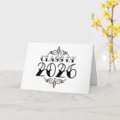 Tatoeage Stijl Klas van 2026 Afstuderen Kaart (Gele Bloem)