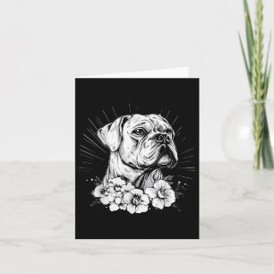 Tatoeage Stijl Liefhebber Boxer Retro Hond Kaart