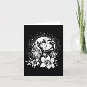 Tatoeage stijl liefhebber Er Spaniel Retro Hond _1 Kaart