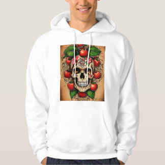 Tatoeage Stijl Rode Appel Handmatig Uitgeperst – L Hoodie