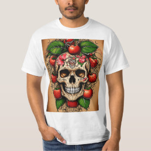 Tatoeage Stijl Rode Appel Handmatig Uitgeperst – L T-shirt