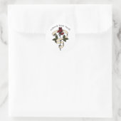 Tatoeage stijl Roos Ronde Sticker (Tas)