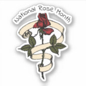 Tatoeage stijl Roos Sticker (Voorkant)