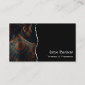 Tatoeage studio QR-code visitekaartje (Voorkant)