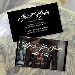 Tatoeage Studio Visitekaartje   Bewerkbare Sjabloo
