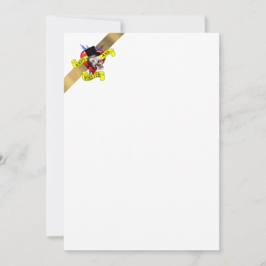 Tatoeage thema 50ste huwelijksverjaardag kaart (Achterkant)