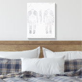 Tatoeage van Igorrote Canvas Afdruk (Insitu (Slaapkamer))