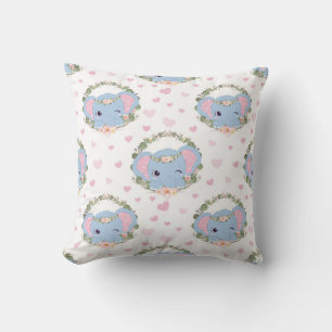 Tatoeage van olifant en bloem kussen