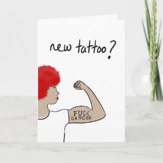 Tatoeage voor kankerbestrijder kaart