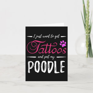 Tatoeage voor poedel liefhebbers Funny cadeau-idee Kaart
