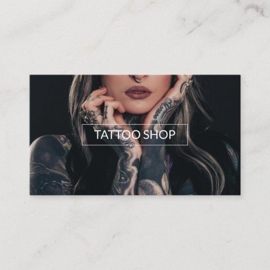 Tatoeage Winkel Visitekaartje (Voorkant)