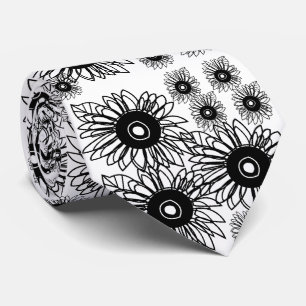 Tatoeage Zonnebloem Bloem Zwart Wit Tatoeage Bloem Stropdas