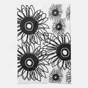 Tatoeage Zonnebloem Bloem Zwart Wit Tatoeage Bloem Theedoek
