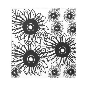 Tatoeage Zonnebloem Bloemig Zwart Wit Tatoeage Blo Notitieblok