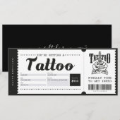 Tatoeagecadeaukaart TicketVoucher Certificaat Kaart (Voorkant / Achterkant)