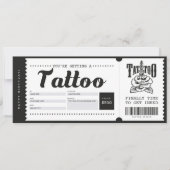 Tatoeagecadeaukaart TicketVoucher Certificaat Kaart (Voorkant)