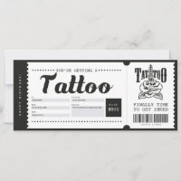 Tatoeagecadeaukaart TicketVoucher Certificaat