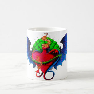 Tatoeageflitsmok met Vlammend Hart Koffiemok
