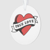 Tatoeagehart voor ware liefde | Klassiek romantisc Ornament (voorkant)