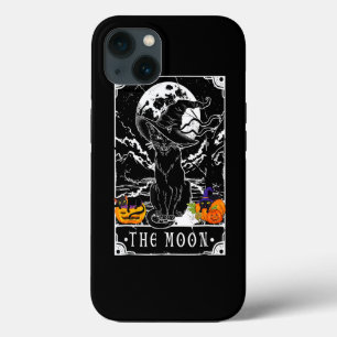 Tatoeagekaart Halve Maan En Zwarte Kat Heksenhoed Case-Mate iPhone Case