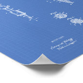 Tatoeagemachine 1891 Patent Art Blueprint Poster (Hoek)