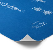 Tatoeagemachinepatent - blauwdruk poster (Hoek)