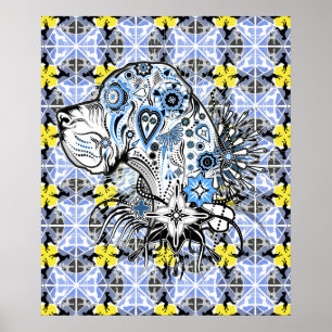 Tatoeageposter “Deense dog ” Poster