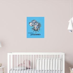 Tatoeageposter “Great Dane " Hoofd Illustratie Poster
