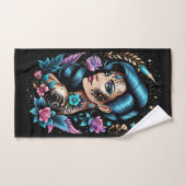 Tatoeages En Rozen Bad Handdoek (Handdoek)
