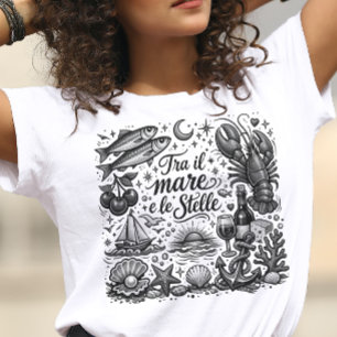 Tatoeages in nautische stijl t-shirt