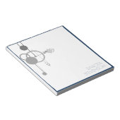 Tatoeages Lijn Kunst | Navy Blauw Grijs Aangepast  Notitieblok (Schuin)