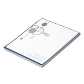 Tatoeages Lijn Kunst | Navy Blauw Grijs Aangepast  Notitieblok (Linkerzijde)