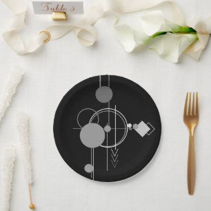Tatoeages Moderne Art Deco   Monochroom Minimalism Papieren Bordje