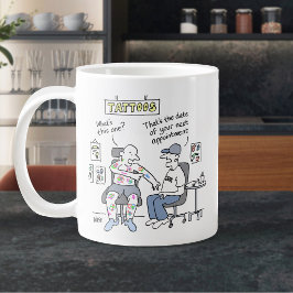 Tatoeages Thema Grappige Tatoeëerder Grote Koffiekop