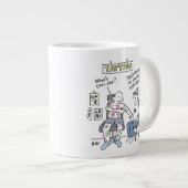 Tatoeages Thema Grappige Tatoeëerder Grote Koffiekop (Voorkant rechts)