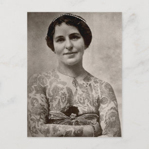 Tatoeages Vrouwen foto zwart-wit Briefkaart