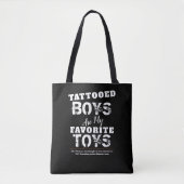 Tatoeages zijn mijn favoriete speelgoedzwarte Canv Tote Bag (Voorkant)