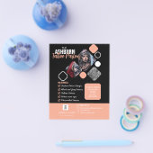 Tatoeagesalon Poster - Aangepaste Zwarte blush Flyer (Enkel)
